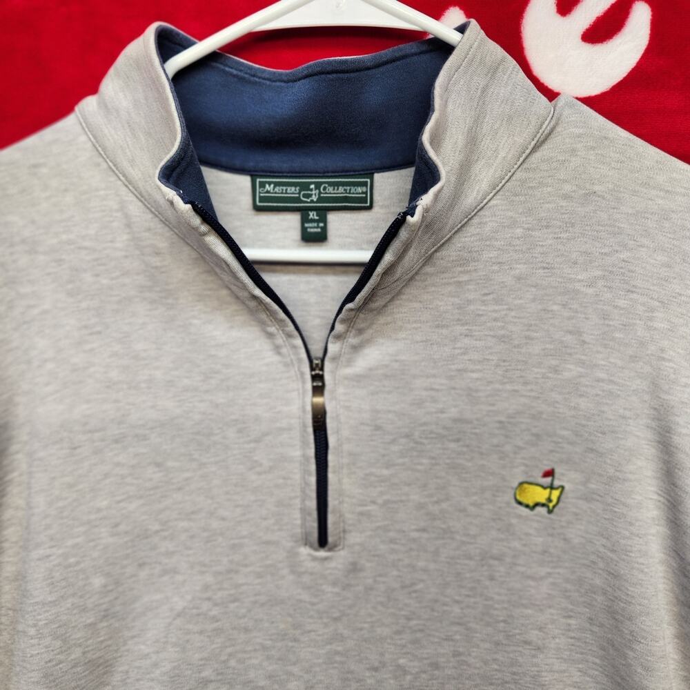 Masters Collection Augusta National Quarter Zip Pullover Mens XL Gray Golf...